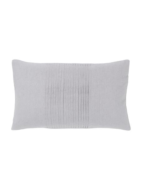 Leinen-Kissenhülle Dalia mit Strukturmuster, 51 % Leinen, 49 % Baumwolle, Grau, B 30 x L 50 cm