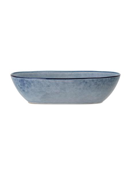 Handgemachte Servierschale Sandrine, Steingut, Blautöne, B 26 x H 7 cm