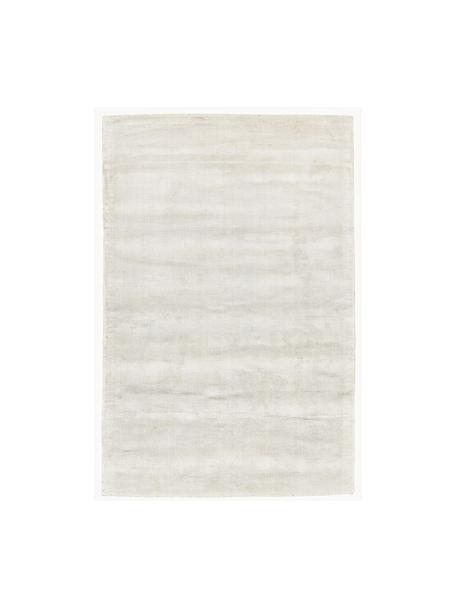 Tappeto in viscosa tessuto a mano Jane, Retro: 100% cotone Il materiale , Bianco latte, Larg. 80 x Lung. 150 cm (taglia XS)