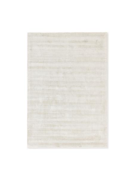 Alfombra artesanal de viscosa Jane, Parte superior: 100% viscosa, Reverso: 100% algodón, Blanco Off White, An 160 x L 230 cm (Tamaño M)