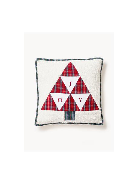 Teddy kussenhoes Elia met een kerstmotief, Meerkleurig, B 45 x L 45 cm