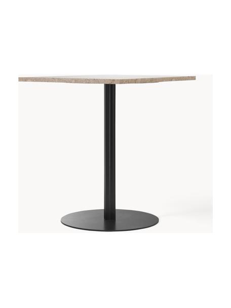 Table en grès Harbour, 70 x 60 cm, Noir, beige, larg. 70 x prof. 60 cm