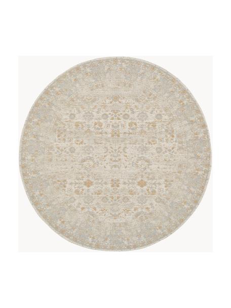 Okrągły ręcznie tkany dywan szenilowy Loire, Odcienie beżowego, Ø 120 cm (Rozmiar S)