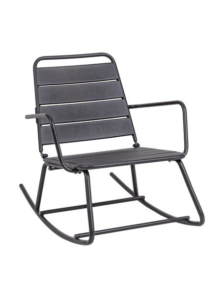 Fotel bujany ogrodowy Lillian, Stal malowana proszkowo, Czarny, S 63 x W 74 cm