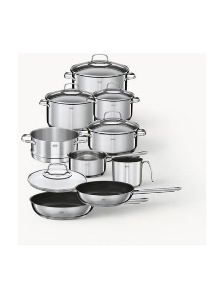 Batería de cocina de acero inoxidable Elegance, 10 pzas., Acero inoxidable 18/10, Plateado, Set de diferentes tamaños, 10 pzas.