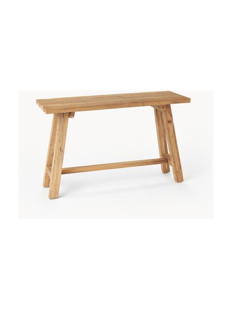 Wandtafel Lawas van teakhout, Gerecycled teakhout, naturel, Teakhout, B 120 x D 40 cm