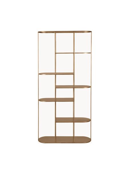 Regál s povrchovou úpravou Grayson, Ocel s práškovým nástřikem s povrchovou úpravou, Zlatá, Š 90 cm, V 180 cm
