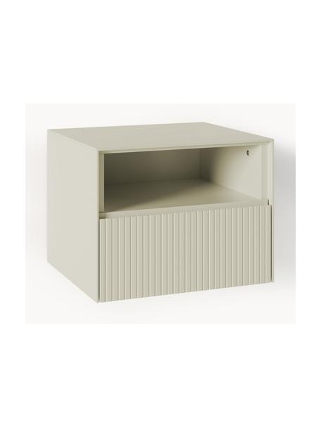 Nachttisch Shea mit geriffelter Front, Mitteldichte Holzfaserplatte (MDF), lackiert

Dieses Produkt wird aus nachhaltig gewonnenem, FSC®-zertifiziertem Holz gefertigt., Hellbeige, B 45 x H 35 cm