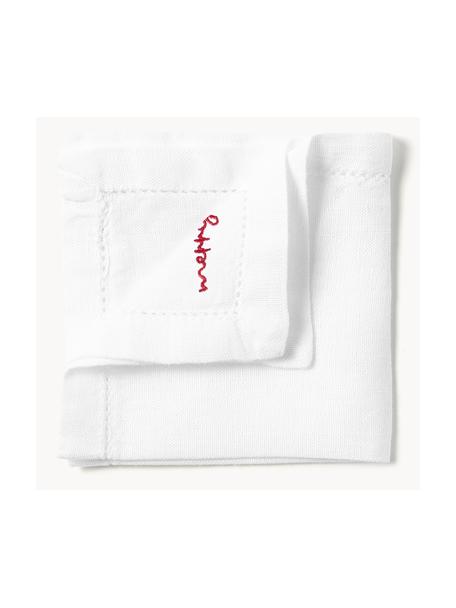 Serviettes à cocktail en lin avec slogan Alari, 4 pièces, 100 % pur lin, certifié European Flax

Le matériau est certifié STANDARD 100 OEKO-TEX®, 4854CIT, CITEVE, Blanc cassé, rouge, larg. 20 x long. 20 cm