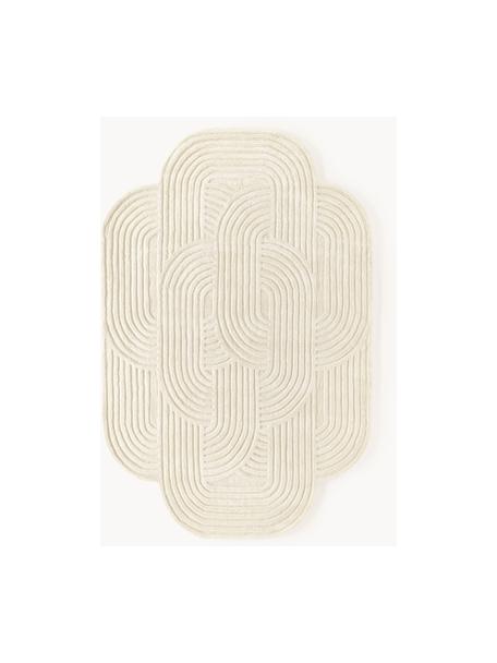 Tapis en laine texturée Koli, Blanc cassé, larg. 200 x long. 300 cm (taille L)