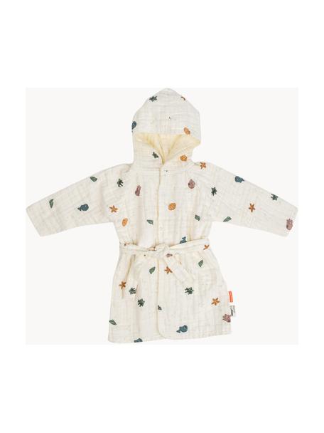 Kinderbadjas Sea Friends, verschillende maten, 100% biokatoen, GOTS-gecertificeerd, Ecru, meerkleurig, B 39 x L 50 cm