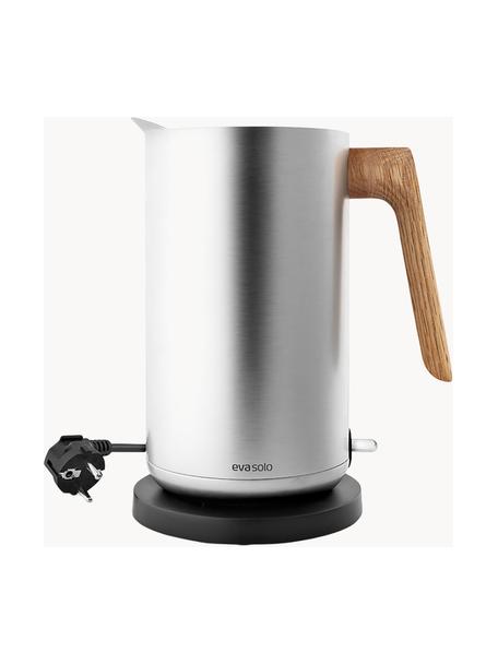 Wasserkocher Nordic Kitchen, 1.5 L, Korpus: Edelstahl, Griff: Eichenholz, geölt, Silberfarben, Eichenholz, 1.5 L