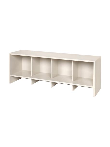 Banc Tenna, MDF, laqué, Blanc cassé, larg. 140 x haut. 52 cm