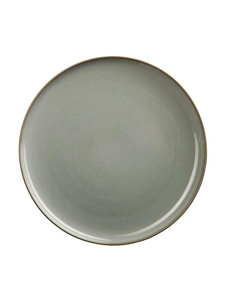 Assiettes à dessert Saisons Eucalyptus, 6 pièces, Grès cérame, Vert, larg. 21 x haut. 1 cm