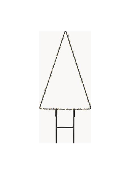 Pieza luminosa LED para exterior árbol de Navidad Winter, a pilas con temporizador, Metal recubierto, Negro, An 18 x Al 27 cm