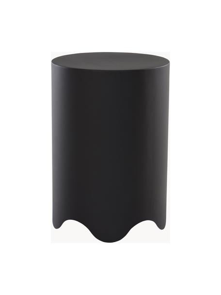 Stolik pomocniczy Boom, Żelazo malowane proszkowo, Czarny, Ø 38 x W 55 cm
