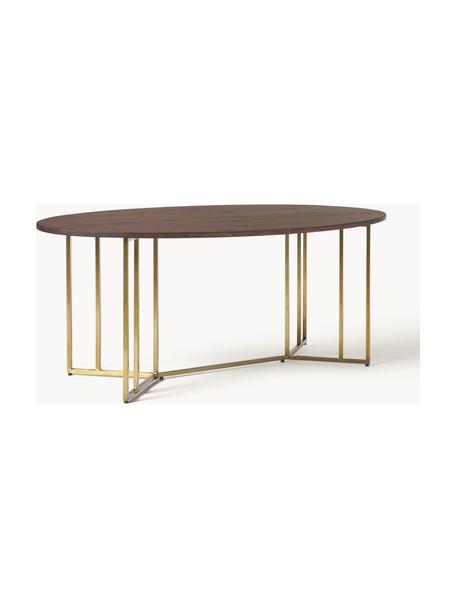 Oválny jedálenský stôl z mangového dreva Luca, rôzne veľkosti, Mangové drevo, odtiene zlatej, Š 180 x H 100 cm