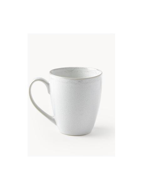 Koffiekopjes Gemma met reactief glazuur, 2 stuks, Keramiek, Wit, Ø 12 x H 11 cm