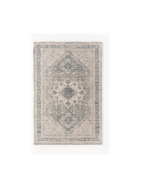 Ženilkový koberec Mahdi, 66% polyester, 34% vlna (RWS certifikát), Modrá, béžová, Š 120 x D 180 cm (veľkosť S)