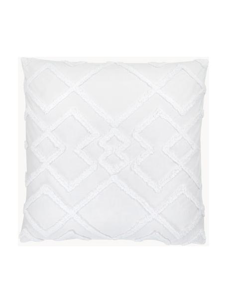 Taie d'oreiller rectangulaire en percale de coton Faith, Blanc, larg. 65 x long. 65 cm