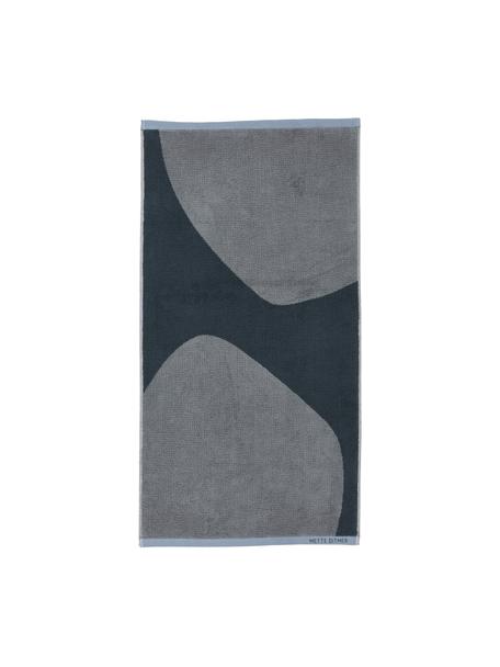 Handdoek Rock in verschillende formaten van biokatoen, 100% biokatoen, Blauw, grijs, Gastendoekje