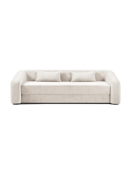 Sofa rozkładana Eliot (3-osobowa), Tapicerka: 88% poliester, 12% nylon , Nogi: tworzywo sztuczne, Kremowobiała tkanina, S 230 x W 70 cm