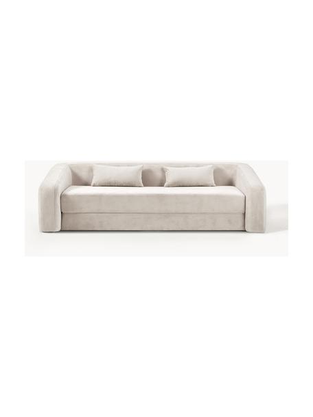 Sofa rozkładana Eliot (3-osobowa), Tapicerka: 88% poliester, 12% nylon , Nogi: tworzywo sztuczne, Tkanina w odcieniu złamanej bieli, S 230 x W 70 cm