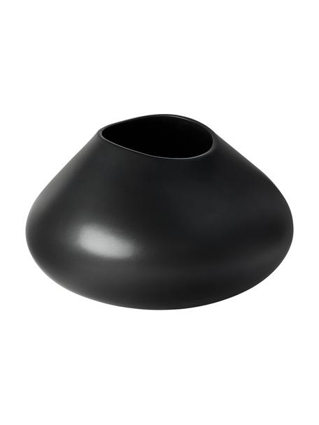Handgemaakte vaas Latona, Keramiek, Mat zwart, Ø 26 x H 19 cm