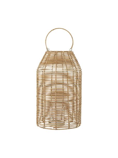 Ratanový lampáš Ferdi, Svetlohnedá, Ø 25 x V 43 cm