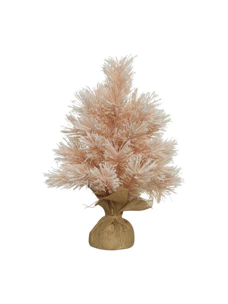 Decoratieve kerstboom Paris H 30 cm, besneeuwd, Roze, Ø 28 x H 30 cm