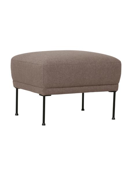 Sofa-Hocker Fluente mit Metall-Füßen, Bezug: 100% Polyester 115.000 Sc, Gestell: Massives Kiefernholz, FSC, Füße: Metall, pulverbeschichtet, Webstoff Braun, B 62 x H 46 cm