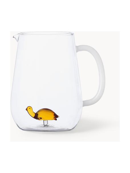 Brocca fatta a mano Animal Farm, 1,7 L, Vetro borosilicato, Trasparente, giallo sole, 1,7 L