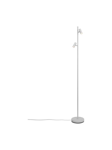 LED vloerlamp Omari, Lampenkap: gecoat metaal, Lampvoet: gecoat metaal, Wit, 20 x 141 cm