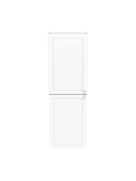 Bad-Hochschrank Rafaella mit matter Oberfläche, Griffe: Aluminium, beschichtet, Weiss, B 55 x H 180 cm