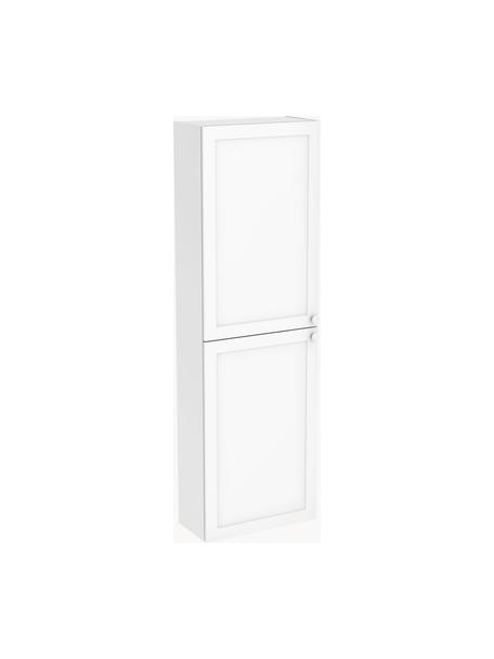 Armadietto bagno alto con finitura opaca Rafaella, Manico: alluminio rivestito, Bianco, Larg. 57 x Alt. 180 cm