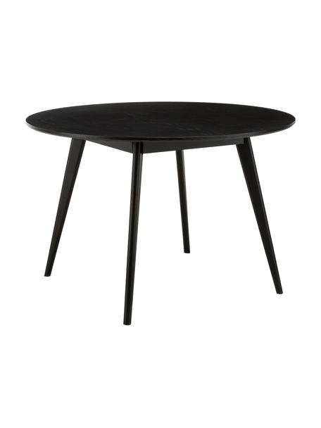 Okrúhly jedálenský stôl Yumi, Ø 115 cm, Čierna, Ø 115 x V 74 cm