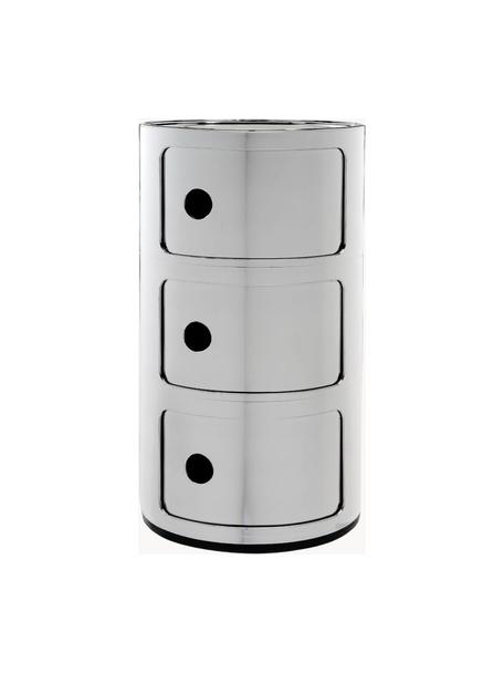Container Componibile, Kunststof, verchroomd, Zilverkleurig, Ø 32 x H 59 cm