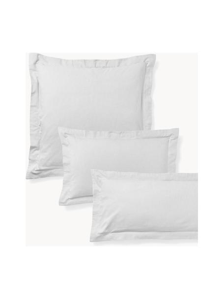 Flanell-Kissenbezug Laia mit Stehsaum, Webart: Flanell Flanell ist ein k, Hellgrau, B 40 x L 80 cm