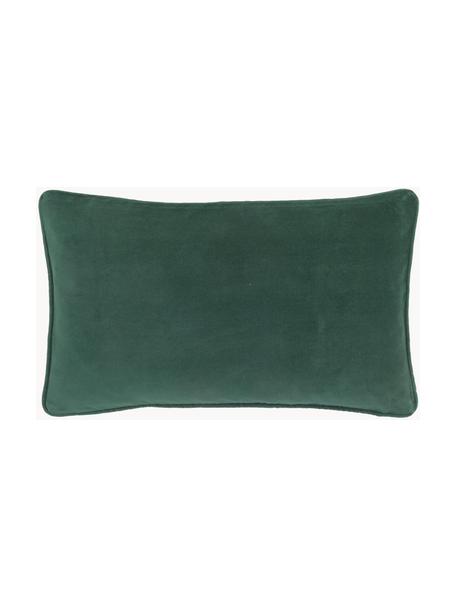 Samt-Kissenhülle Dana, 100 % Baumwollsamt, Dunkelgrün, B 30 x L 50 cm
