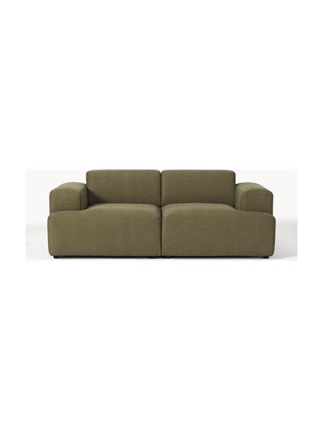 Sofa Melva (2-Sitzer), Bezug: 100 % Polyester Der strap, Gestell: Massives Kiefern- und Fic, Füße: Kunststoff Dieses Produkt, Webstoff Olivgrün, B 198 x T 101 cm