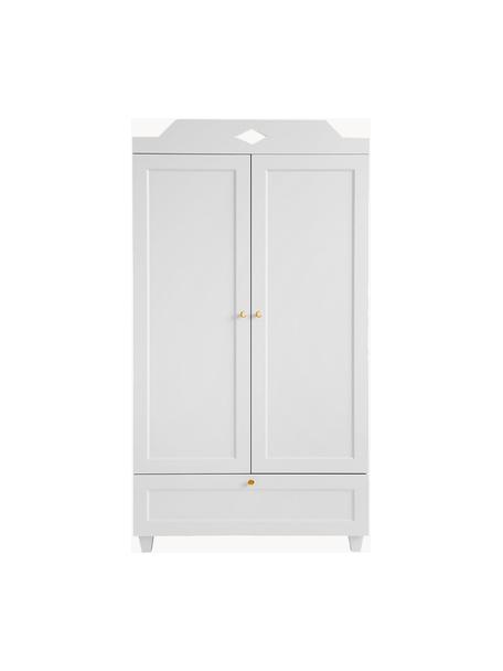 Šatní skříň Luca, Dřevo, lakováno bílou barvou, Š 90 cm, V 165 cm