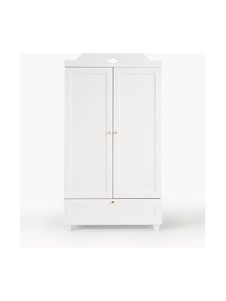 Armoire Luca, Bois blanc laqué, larg. 90 x haut. 165 cm