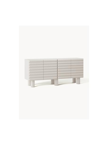 Sideboard Fana, Korpus: Mitteldichte Holzfaserpla, Beine: Pappelholz, FSC-zertifizi, Cremeweiß, B 150 x H 81 cm