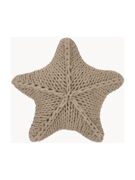 Hrubě pletený polštář Sparkle, s výplní, Béžová, Š 45 cm, D 45 cm