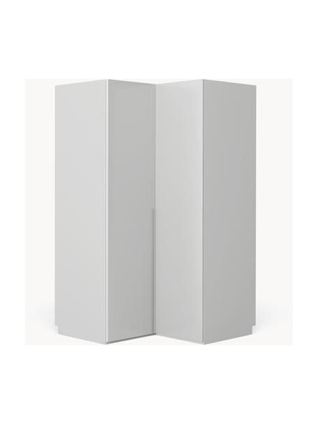 Modularer Eck-Kleiderschrank Leon, 115 cm Breite, mehrere Varianten, Korpus: Spanplatte, FSC-zertifizi, Hellgrau, Eckmodul, B 115 x H 200 cm