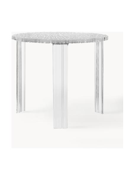 Ronde in- & outdoor bijzettafel T-Table, Acrylglas, Transparant, Ø 50 x H 44 cm