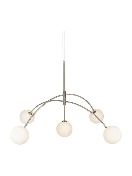 Grande suspension en verre opalescent Heaven, Couleur chrome, Ø 117 x haut. 70 cm