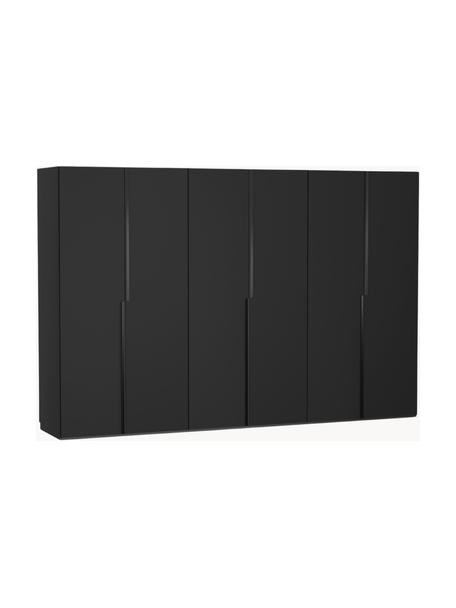 Szafa modułowa Leon, 300 cm, różne warianty, Korpus: płyta wiórowa z certyfika, Czarny, S 300 x W 200 cm, Basic