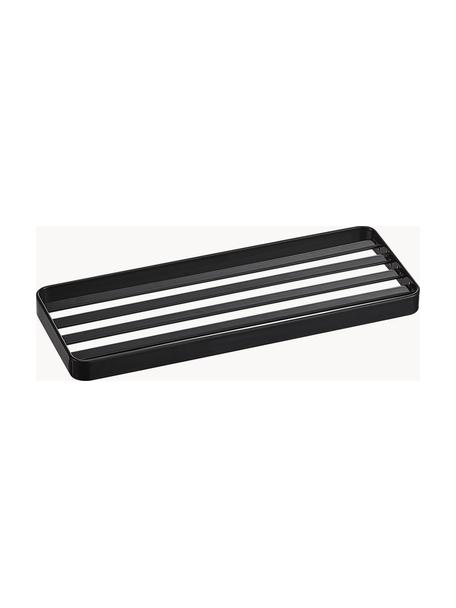 Plateau de rangement salle de bains Tower, Acier, revêtement par poudre, Noir, larg. 24 x long. 9 cm