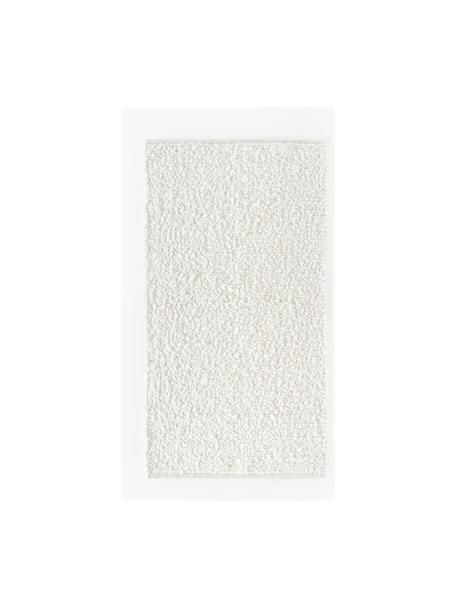 Handgeweven laagpolig vloerkleed Leah, 100% polyester, GRS-gecertificeerd, Wit, B 80 x L 150 cm (maat XS)